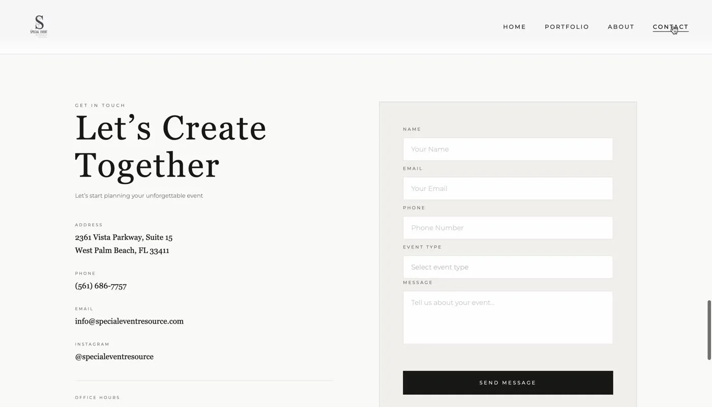 A clean contact page built to turn interest into a booked appointment.
