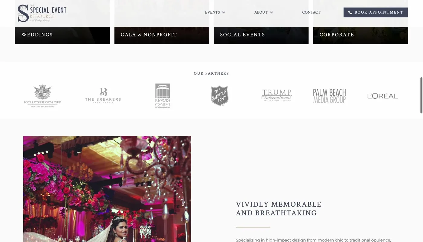 A brochure-style layout rather than a portfolio.